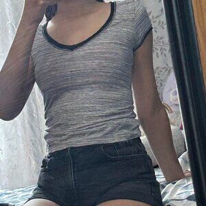 Garage Women's Grey and Black T-shirt